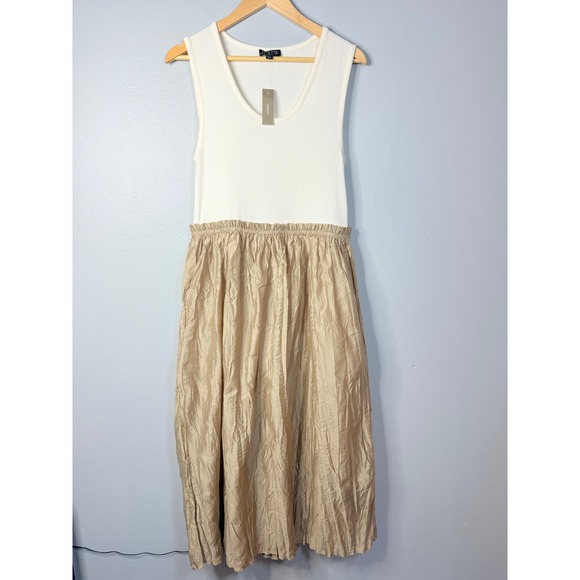 J.Crew Gathered-waist mixy dress Large NWT‎ - Picture 3 of 8